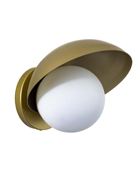 Imagem de Lustre Arandela Concha Ostra Bola Globo Dourado 160