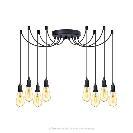 Imagem de Lustre Aranha Com 8 Pendentes