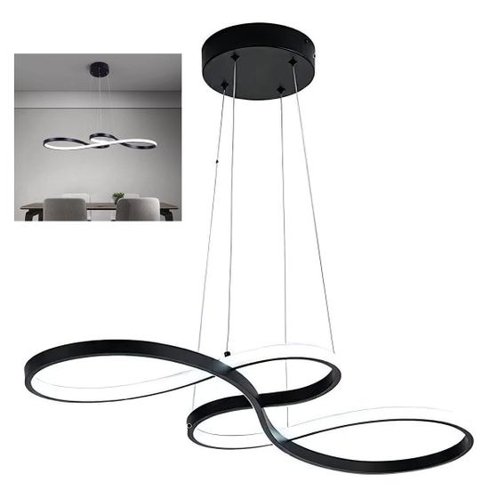 Imagem de Lustre Arco Infinito 3 em 1 LED Pendente Perfil Iluminaçao Sala de Jantar Restaurante Hotel Hall de Entrada Comercial Residencial Luxo Decoraçao