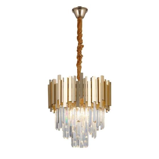 Imagem de Lustre Blumenau Midas Red Dourado P/4 Lamp E14 89511130