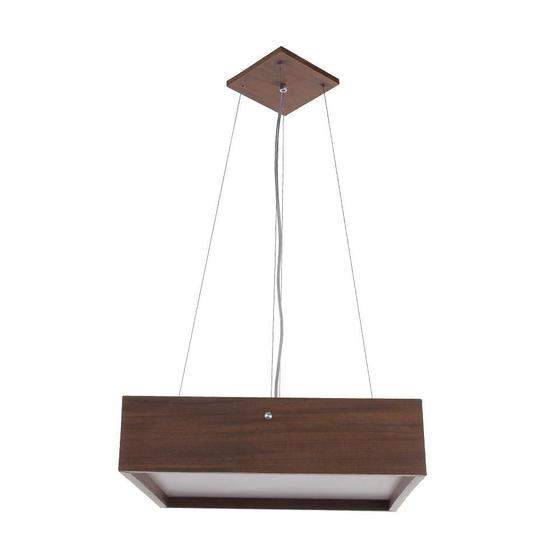 Imagem de Lustre Bonadri Wood Quadrado 50Cm Pendente Madeira Málaga