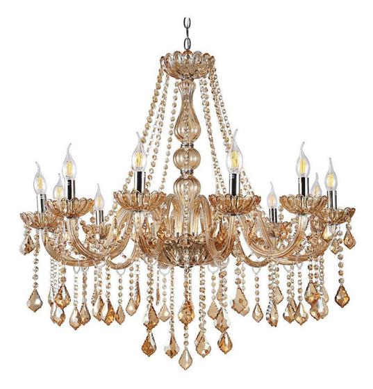 Imagem de Lustre Candelabro Pendente Cristal Legitimo 12 Braços INL54