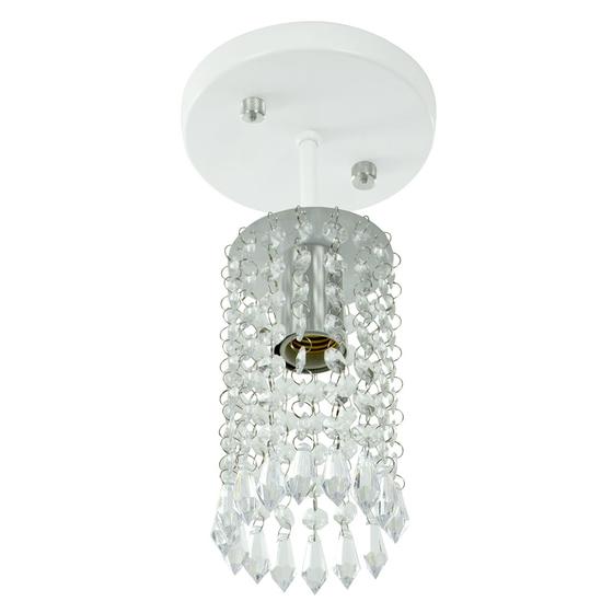 Imagem de Lustre Clearcrillic Cristal Acrílico Redondo Branco