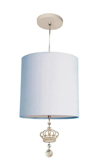 Imagem de Lustre Coroa Com Cristal Quarto Menina 25X25 Azul