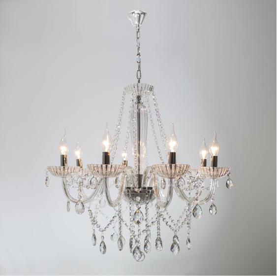 Imagem de Lustre Cristal K9 Anjou Bella Transparente 8 Braços JF018C St756