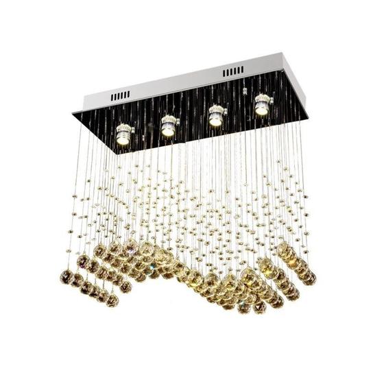 Imagem de Lustre cristal legitimo - champanhe gold ondas