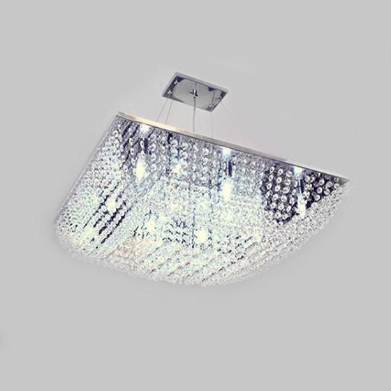 Lustre Cristal Pendente Quadrado 60X60X20Cm - Jp-Kyoto-60P Menor preço em Lustre Cristal Pendente Quadrado 60X60X20Cm - Jp-Kyoto-60P