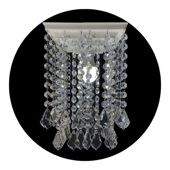 Imagem de Lustre de Cristal Acrílico Alto Brilho 30cm