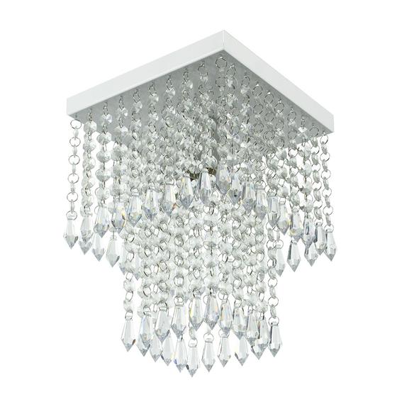 Imagem de Lustre De Cristal Acrilico Marrycrilic Branco Belissimo!