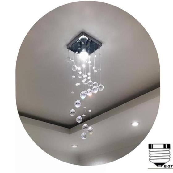 Imagem de Lustre De Cristal Acrílico Modelo Espiral Para Sala e Quarto