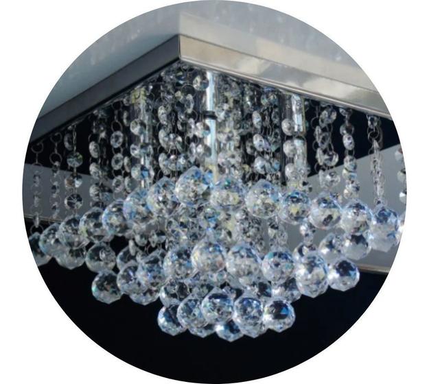 Imagem de Lustre De Cristal Legitimo K9 30x30 Para Quarto E Sala