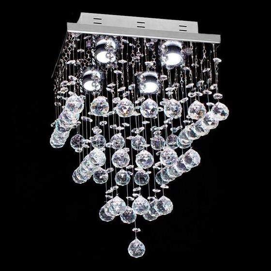 Lustre De Cristal Piramide Quadrado 28X28X35cm Menor preço em Lustre De Cristal Piramide Quadrado 28X28X35cm