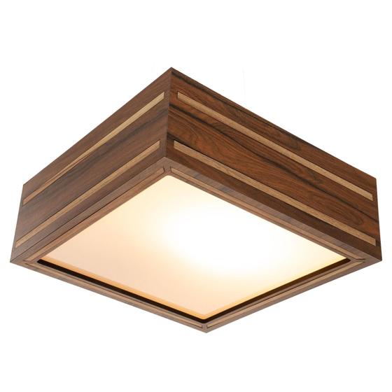 Imagem de Lustre Decorativo Madeira Plafon Ilhota Nog 30Cm