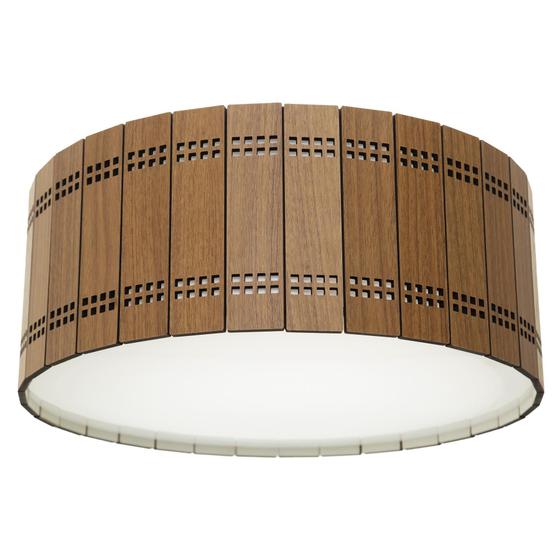 Imagem de Lustre Decorativo Madeira Plafon Redondo Jabaquara 25Cm