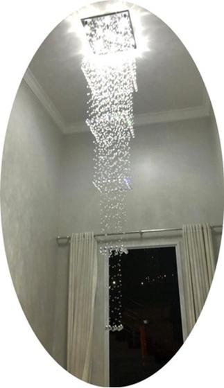 Imagem de Lustre Em Cristais 50x50 Com 3m De Altura