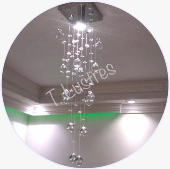 Imagem de Lustre Em Cristais Pendente Sala Quarto Corredor