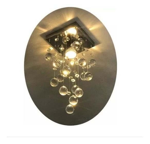 Imagem de Lustre Em Cristal Chuva Pontudo Base 16cm