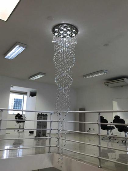 Imagem de Lustre Em Cristal Espiral Duplo 60cm Por 2m