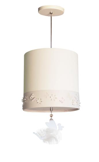 Imagem de Lustre Fada Quarto Bebê Menina 25x25 Branco