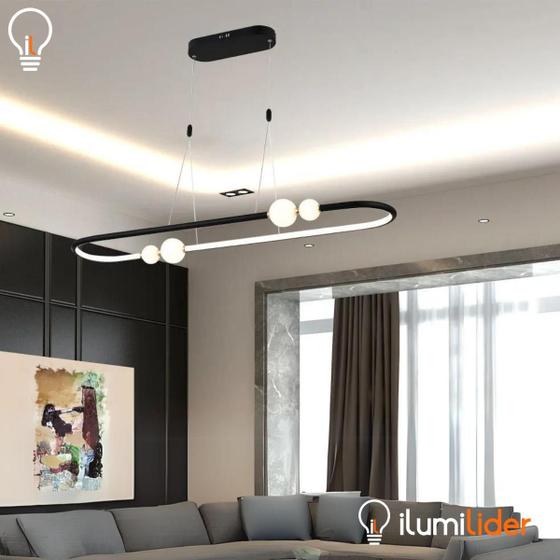 Imagem de Lustre Luminária Pendente Moderno Led 50w Globo 4000K 105cm