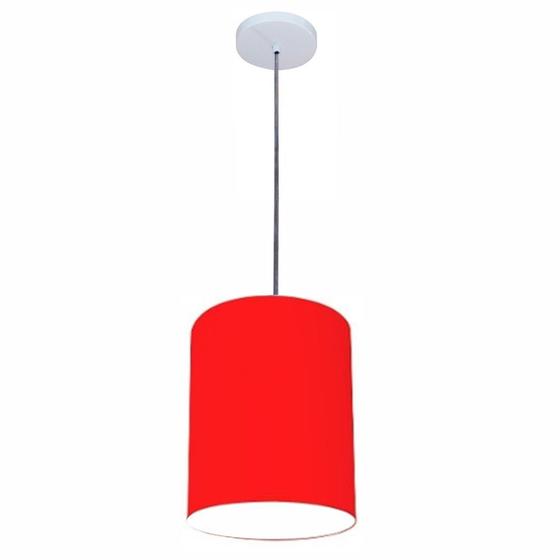 Imagem de Lustre Luminária Pendente Vivare Free Lux PE-4103BR Cúpula em Tecido 15x20cm