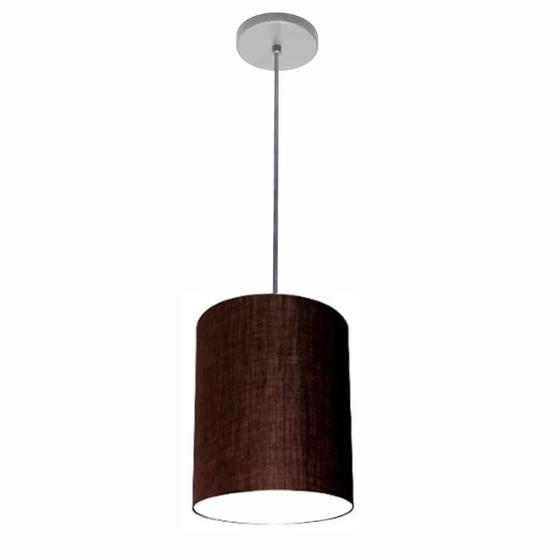 Imagem de Lustre Luminária Pendente Vivare Free Lux PE-4103CZ Cúpula em Tecido 15x20cm