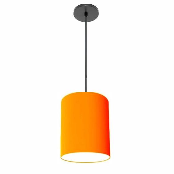 Imagem de Lustre Luminária Pendente Vivare Free Lux PE-4103PR Cúpula em Tecido 15x20cm