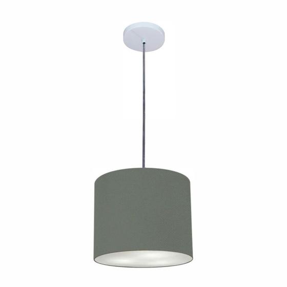 Imagem de Lustre Luminária Pendente Vivare Free Lux PE-4106BR Cúpula em Tecido 20x25cm