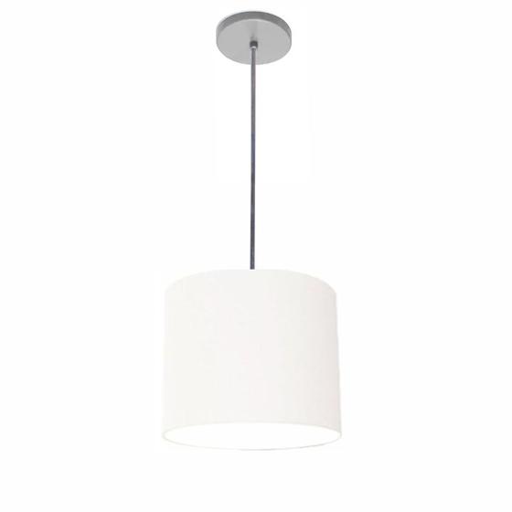 Imagem de Lustre Luminária Pendente Vivare Free Lux PE-4107CZ Cúpula em Tecido 25x20cm