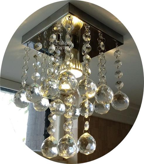 Imagem de Lustre Para Lavabo Com 20cm De Altura, Em Cristais K9