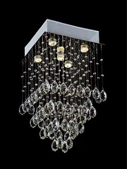 Imagem de Lustre para sala, quarto, hall, sala de jantar, cozinha em Cristal K9 Base 38x38