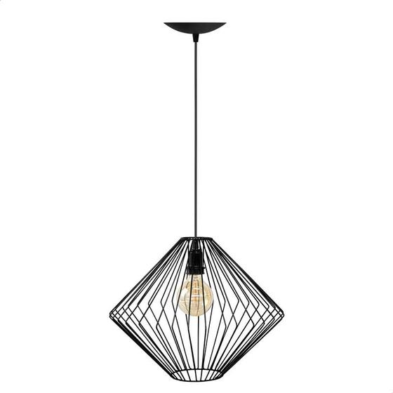 Imagem de Lustre Pendente Aramado Rubi - Preto