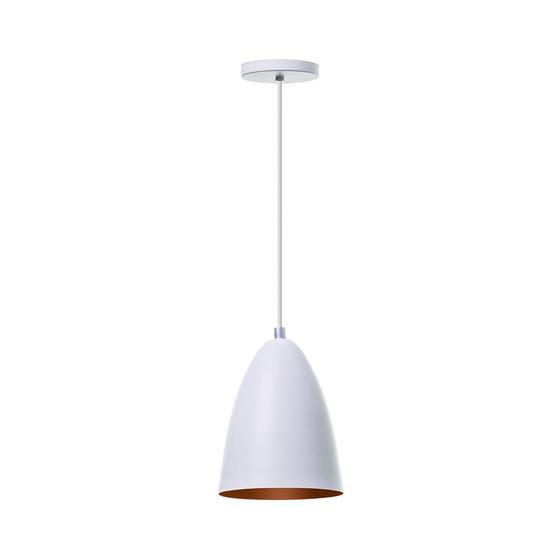 Imagem de Lustre Pendente Bala Alumínio P Branco 16Cm