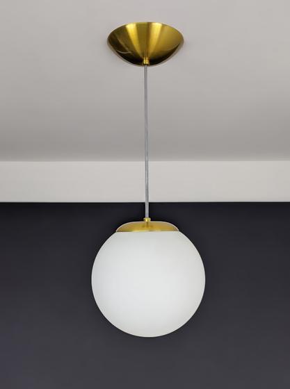 Imagem de Lustre Pendente Bola Dourado 30cm Vidro Fosco 328/30