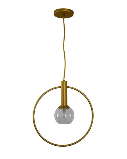 Imagem de Lustre Pendente Bola Globo Circular Dourado 481 Itamonte