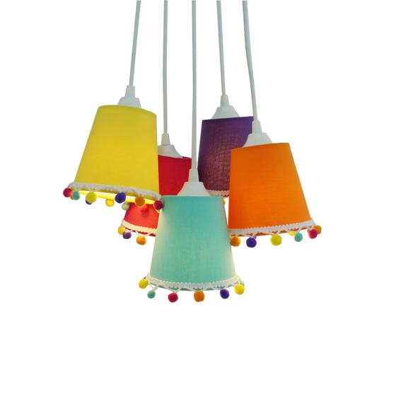 Imagem de Lustre Pendente Cacho PomPom Crie Casa Colors