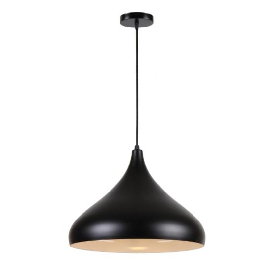 Imagem de Lustre Pendente Chapéu 32cm Bulge Preto E-27 Bivolt Mak Led