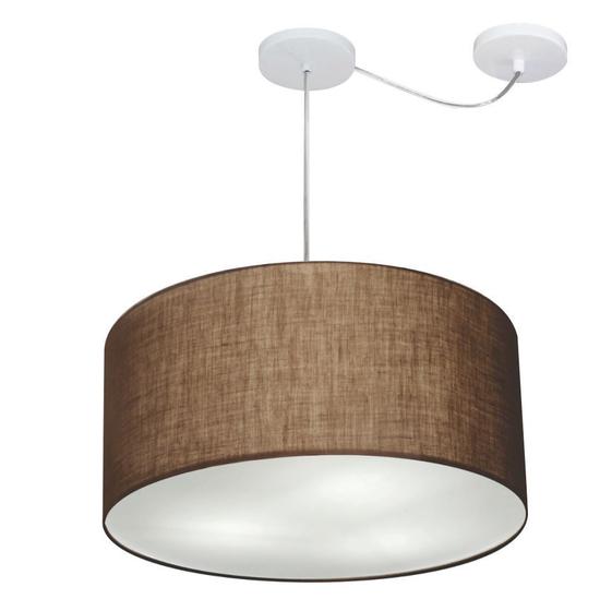 Imagem de Lustre Pendente Cilíndrico Com Desvio Café MJ-4238 Para Mesa de Jantar e Estar