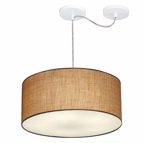 Imagem de Lustre Pendente Cilíndrico Com Desvio Palha MJ-4147 Para Mesa de Jantar e Estar