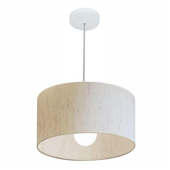 Imagem de Lustre Pendente Cilíndrico Md-4031 40X21cm Linho Bivolt