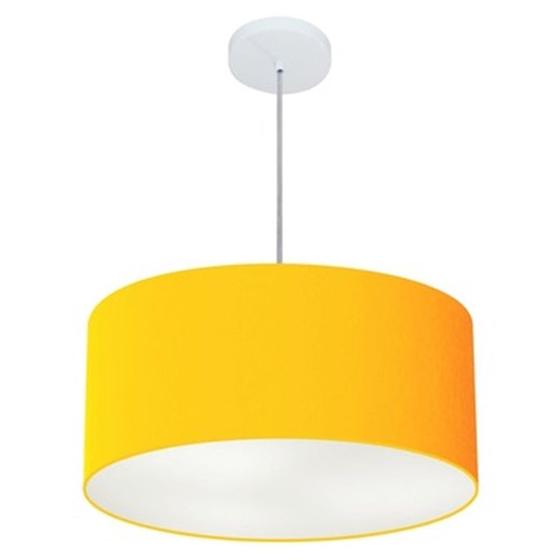 Imagem de Lustre Pendente Cilíndrico Md-4100 Cúpula em Tecido 50x25cm Laranja - Bivolt