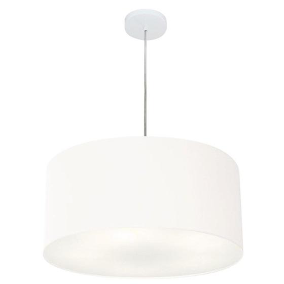 Imagem de Lustre Pendente Cilíndrico Vivare Md-4100 Cúpula em Tecido 50x25cm - Bivolt