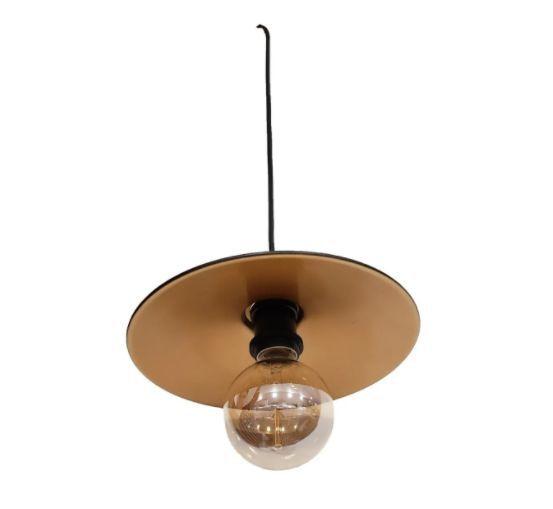 Imagem de Lustre Pendente Classico Retrô Dourado Com Soquete E27 30cm
