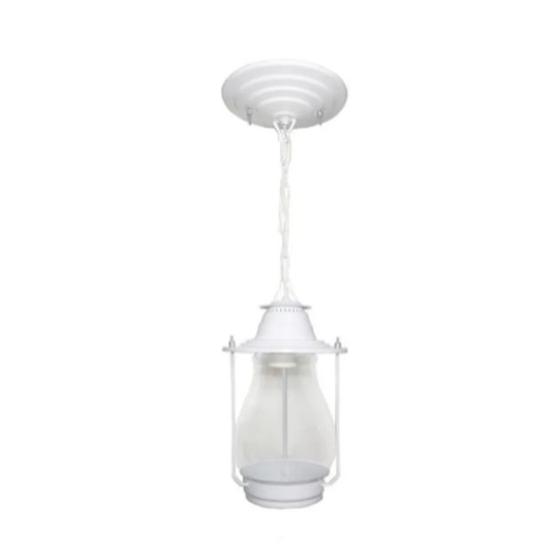 Imagem de Lustre Pendente Colonial Antigo Vidro Transparente Tupã Branco