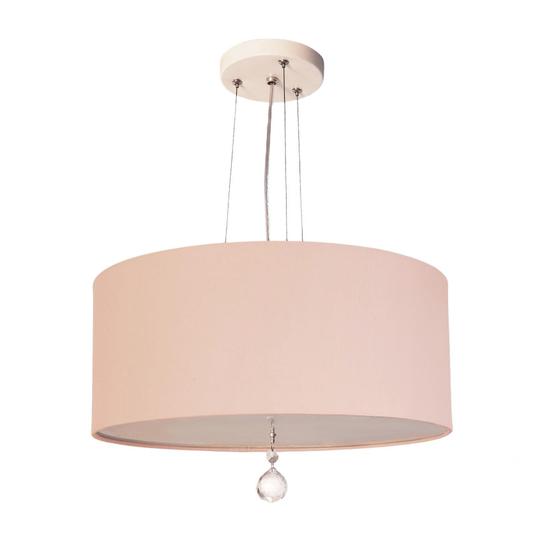 Imagem de Lustre Pendente Com Cristal Cúpula Rosa 30X15 2E27