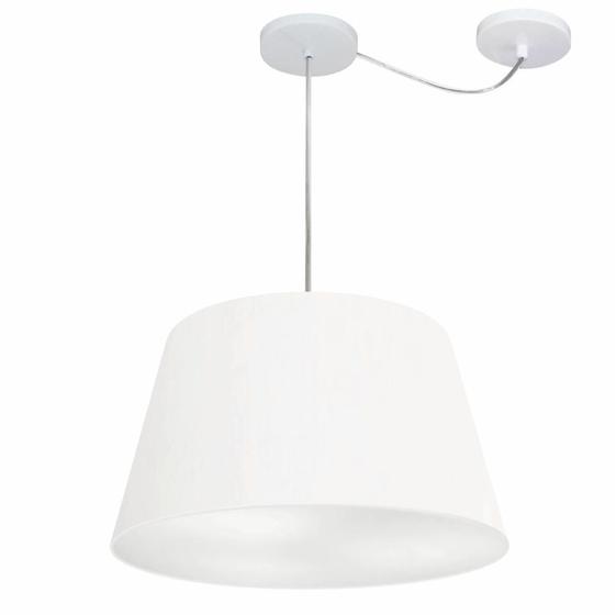 Imagem de Lustre Pendente Cone Com Desvio Md-4279 Cúpula  21/30x40cm Branco - Bivolt