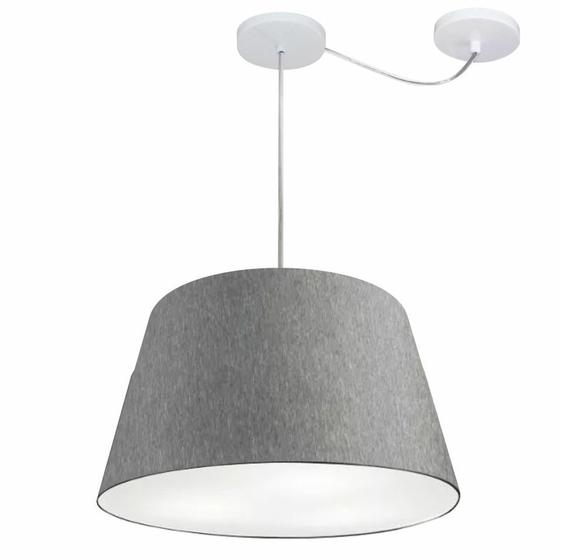 Imagem de Lustre Pendente Cone Com Desvio Rustico Cinza MJ-4279 Para Mesa de Jantar e Estar