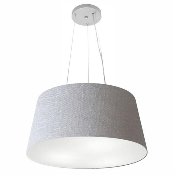 Imagem de Lustre Pendente Cone Md-4048 Cúpula em Tecido 21/50x40cm Rustico Cinza - Bivolt