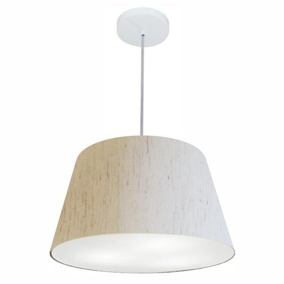 Imagem de Lustre Pendente Cone Vivare Md-4021 Cúpula em Tecido 21/40x30cm - Bivolt