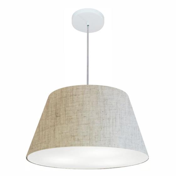 Imagem de Lustre Pendente Cone Vivare Md-4249 Cúpula em Tecido 30/50x35cm - Bivolt